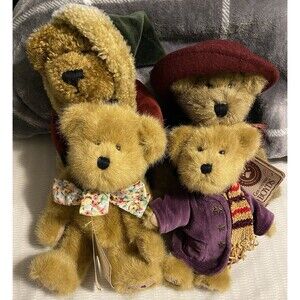 Lot Of 4 Plush BOYDS BEAR Stuffie Soft Toy Stuff Animal Teddy Bears Retired VTG